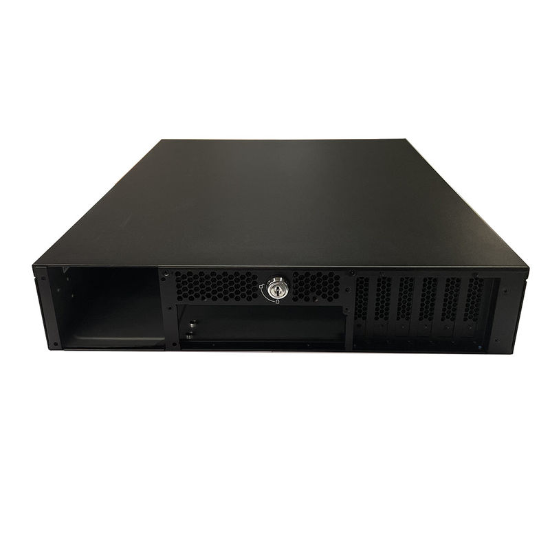 Desain Unik 2u Control Industrial Rackmount Chassis Dengan Kunci Untuk Server Dan Penyimpanan
