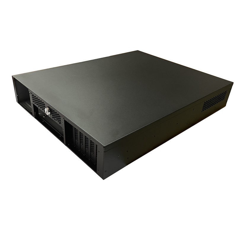 Desain Unik 2u Control Industrial Rackmount Chassis Dengan Kunci Untuk Server Dan Penyimpanan