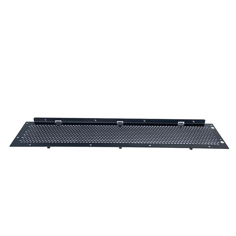 Desain Fabrikasi Logam Lembar Baja Aluminium 1U 2U 3U 4U 19 Inch Rack Vented Blanking Panel Metal Case Box