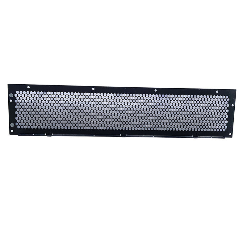 Desain Fabrikasi Logam Lembar Baja Aluminium 1U 2U 3U 4U 19 Inch Rack Vented Blanking Panel Metal Case Box