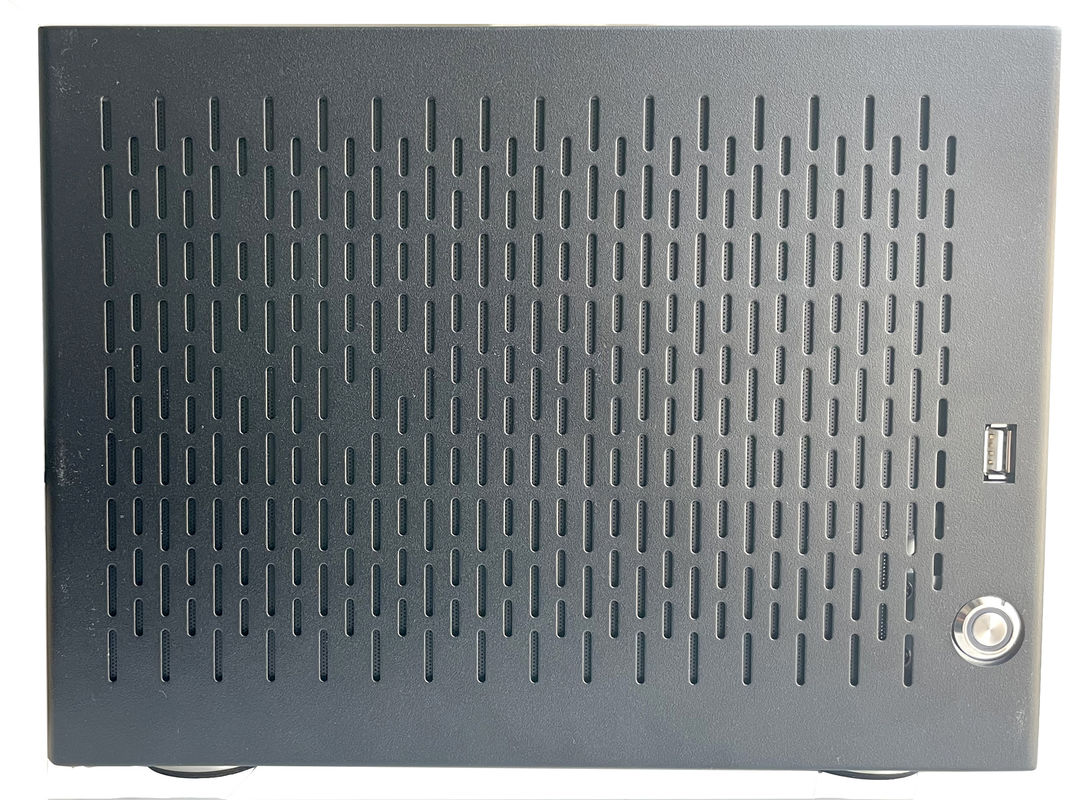 6 Bay Household NAS Storage Server Chassis dengan Black Aluminium Alloy Panel Enclosure