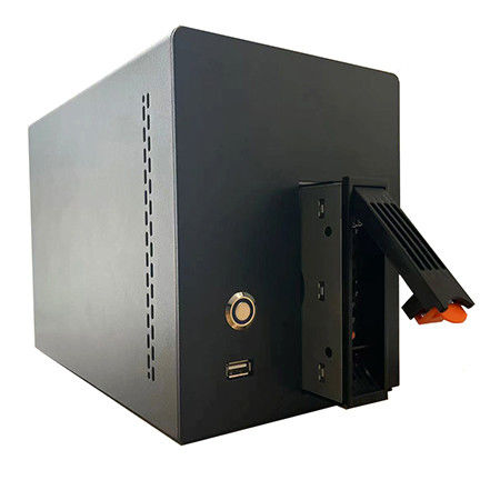 Lapisan Nas Storage Server Chassis Rumah Tangga 2 Bay Computer Case Panel paduan aluminium