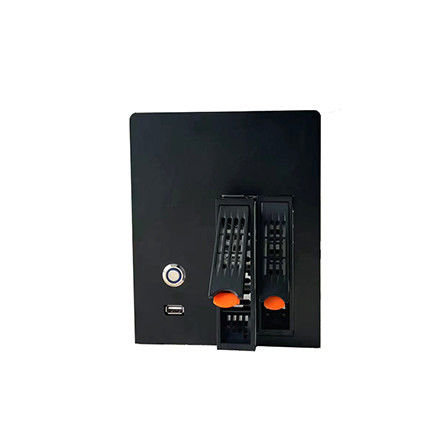 Lapisan Nas Storage Server Chassis Rumah Tangga 2 Bay Computer Case Panel paduan aluminium